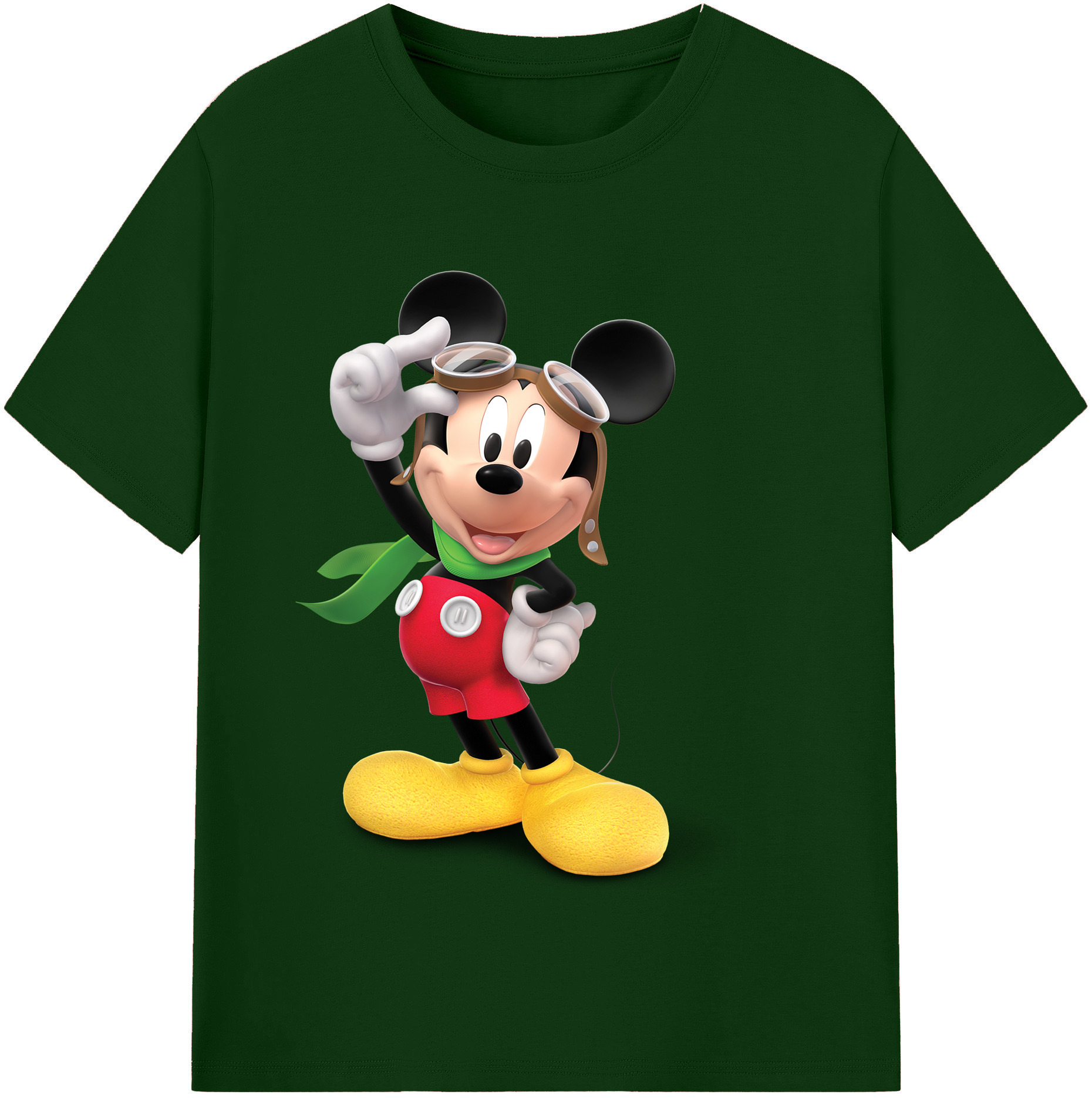 （画像用） ミッキーマウス Mickey Mouse 綿100％半袖Tシャツ（フロントプリント）
